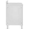 vidaXL Gastro pracovný stôl so skrinkou 60x60x96 cm nehrdzavejúca oceľ