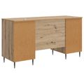 vidaXL Stôl Dub artisan 142,5 x 50 x 75 cm Kompozitné drevo