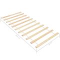 vidaXL Rolovacie posteľné rošty 2 ks, 11 lamiel 80x200 cm, borovica