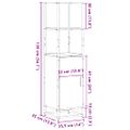 vidaXL Vysoká skrinka hnedý dub 35,5x35x139 cm kompozitné drevo+kov