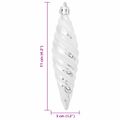 vidaXL Vianočná špirálová guľa 40 ks Strieborná 3 x 11 cm Plast