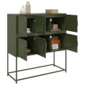 vidaXL Komoda olivovozelená 100,5x39x107 cm oceľ