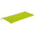vidaXL Lavička Batavia s bledozelenou podložkou 120 cm tíkový masív