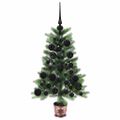 vidaXL Vianočný stromček s 150 LED-i so stojanom Zelená 65 cm PE