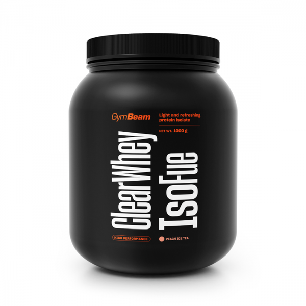 Clear Whey IsoFue - GymBeam, broskyňa ľadový čaj, 1000 g