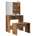 VidaXL súprava toaletného stolíka Old Wood Engineered Wood