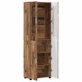 vidaXL Highboard FLORIN 60 x 35 x 182 cm Staré drevo Kompozitné drevo