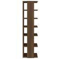 vidaXL Regál na topánky hnedý dub 27,5x27x102 cm spracované drevo
