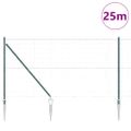 vidaXL Európsky plot s hrotmi 25 x 1 m PVC potiahnutá oceľ Zelená