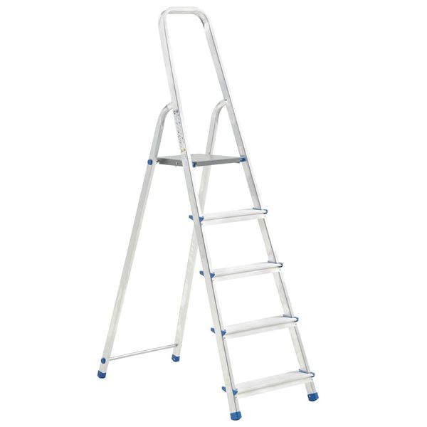 vidaXL Hliníkový rebrík s 5 schodíkmi nosnosť 150 kg