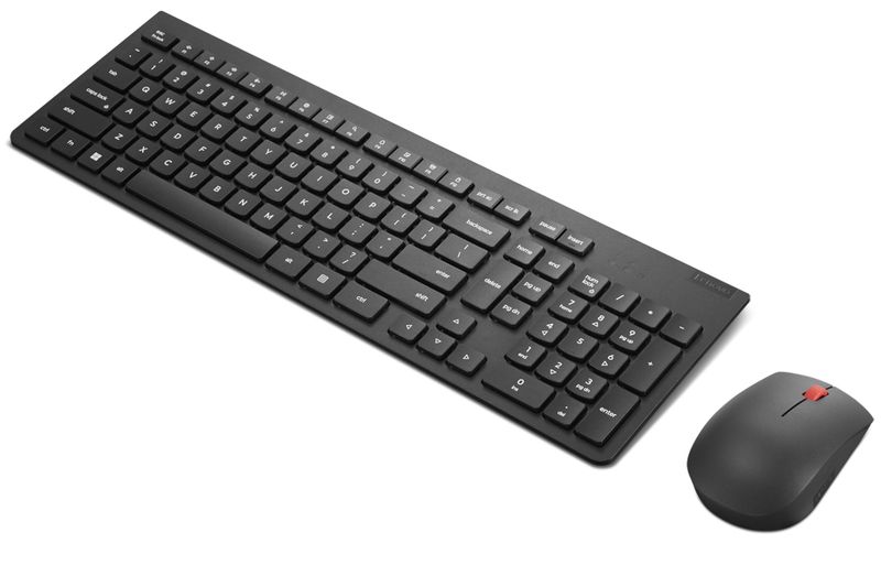 Lenovo Essential bezdrátová klávesnice & myš Gen 2 černá CZ/SK Bezdrátová klávesnice a myš, 2,4 GHz, USB prijímac, AES-128 šifrování, 1600 DPI, výdrž baterie 15/18 mesícu, cerná