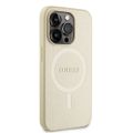 Puzdro Guess pre iPhone 15 Pro Max 6,7" GUHMP15XPSAHMCB zlaté tvrdé puzdro Saffiano MagSafe