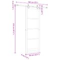 vidaXL Posuvné dvere Biela a čierna 83 x 232 cm Borovicový masív