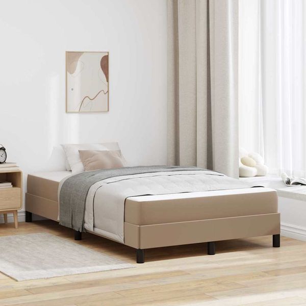 vidaXL Rám postele s matracmi Kapučínová 120 x 190 cm látka