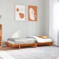 vidaXL Posteľ bez matraca voskovo hnedá 75x190 cm masívna borovica