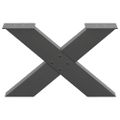 vidaXL Nohy konferenčného stolíka v tvare X, 2 ks, antracitové, 50 x (30-31) cm, oceľ