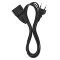 Dvojžilový pohyblivý prívod EMOS PC01301 / 1,5 m / 1 zásuvka / čierna / PVC / 0,75 mm2