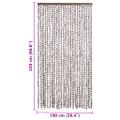 vidaXL Záves proti hmyzu, sivohnedý a biely 100x220 cm, ženilka