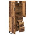 vidaXL Highboard 2 ks Staré drevo 69,5 x 34 x 180 cm