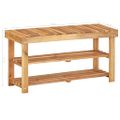 vidaXL Regál na topánky 90x32x46 cm masívne akáciové drevo