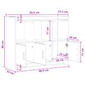 vidaXL Servírovacia skriňa Dymový dub 98,5 x 33 x 80 cm