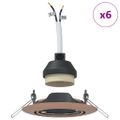 vidaXL Bodové svetlo 6 ks Medená 9 x 9 x 2.5 cm Kov