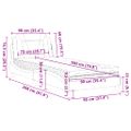 vidaXL Posteľ Viana s matracom sivá 90x190 cm umelá koža