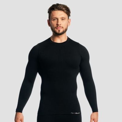 Tričko s dlhým rukávom Fuse Black - GymBeam, veľkosť L