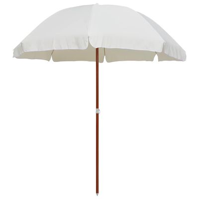 vidaXL Záhradný slnečník, oceľová tyč 240 cm, pieskový