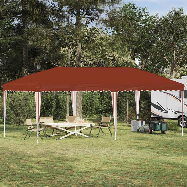 vidaXL Prístrešok na párty 575 x 290 x 245 cm Tehlová