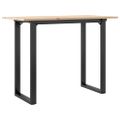 vidaXL Jedálenský stolík v tvare O 100x50x75 cm borovica a oceľ
