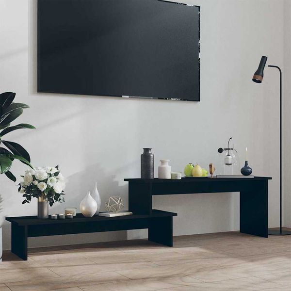 vidaXL TV skrinka čierna 180x30x43 cm drevotrieska