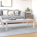 vidaXL Konferenčný stolík biely 110x50x30 cm borovicový masív