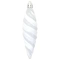 vidaXL Vianočná špirálová guľa 40 ks Biela 3 x 11 cm Plast