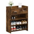 vidaXL Skriňa na topánky 73,5 x 36 x 92 cm Kompozitné drevo Dymový dub