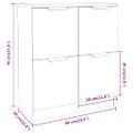vidaXL Komody 2 ks dub sonoma 60x30x70 cm spracované drevo