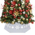 vidaXL Podložka pod vianočný stromček strieborná a biela Ø 68x25 cm