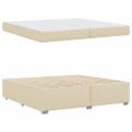 vidaXL Rám postele s matracmi Krémová 200 x 200 cm látka