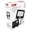 LED reflektor GLARO EMOS ZS2324B s pohybom čidlom, 20 W, čierna, IP54, 2000 lm, neutrálna biela
