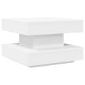 VidaXL Konferenčný stolík otočný o 360 stupňov biely 50x50x34,5 cm