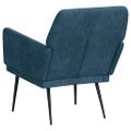 VidaXL Kreslo modré 62x79x79 cm zamat