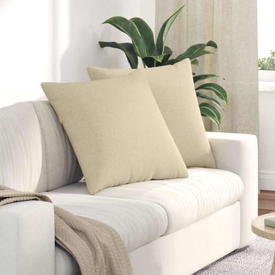 vidaXL Vankúše na pohovku 2 pcs Krémová 80 x 80 cm látka