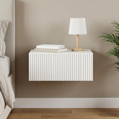 vidaXL Nástenná nočná skrinka Biela 49 x 34,5 x 20 cm Kompozitné drevo