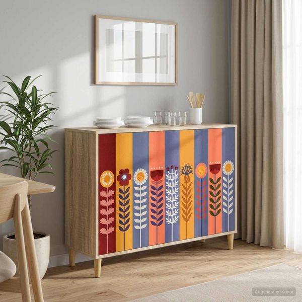 vidaXL Servírovacia skriňa ESSEN Sonoma 102 x 33 x 75 cm