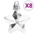vidaXL 111-dielna sada vianočných ozdôb strieborná polystyrén