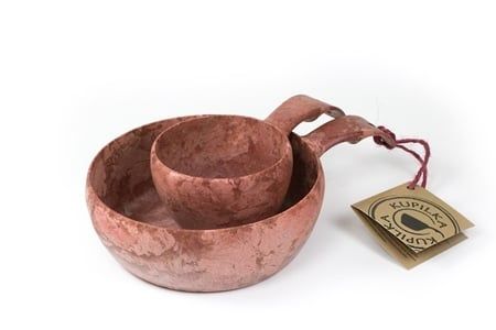 3055210153B Kupilka 55 + 21 SET Red - červená súprava miska a hrnček, v balení