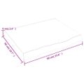 vidaXL Nástenná polica 60x50x(2-6) cm neošetrený dubový masív