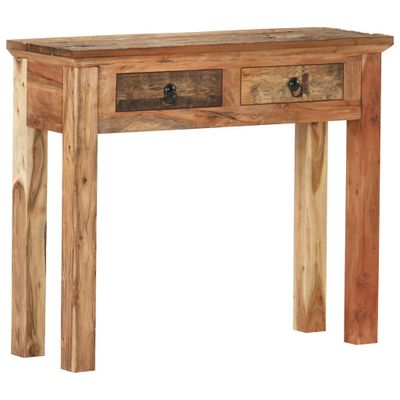 vidaXL Konzolový stolík 90,5x30x75 cm masívne akáciové drevo a recyklované drevo