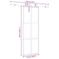 vidaXL Posuvné dvere s kovaním čierne 76x205 cm tvrdené sklo