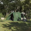 vidaXL Dómový stan pre 4 osoby so strechou Zelená 455 x 252 x 178 cm